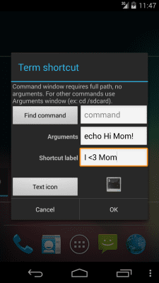 Screenshot of the application Terminal Emulator for Android - #9