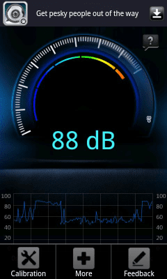 Screenshot of the application Decibellometer - #3