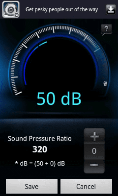 Screenshot of the application Decibellometer - #4