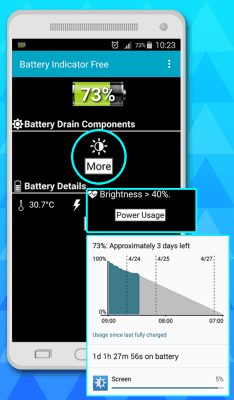 Screenshot of the application Battery indicator for free - #2