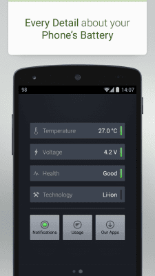 Screenshot of the application Battery - #4