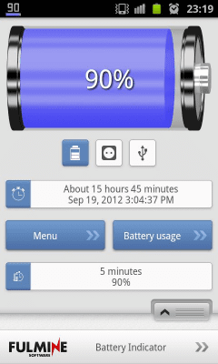 Screenshot of the application Battery Indicator - #5