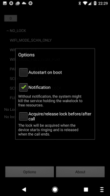 Screenshot of the application Wake Lock - PowerManager - #3