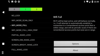 Screenshot of the application Wake Lock - PowerManager - #5