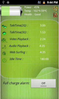 Screenshot of the application Super Battery information - #2