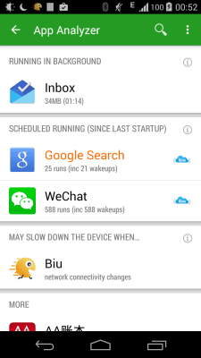 Screenshot of the application Greenify - #3