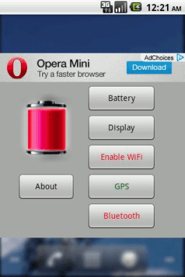 Screenshot of the application Red Battery - #3