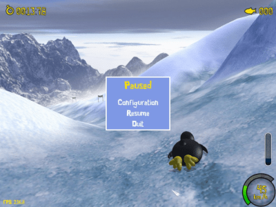 Screenshot of the application Extreme Tux Racer - #3