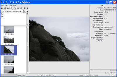 Screenshot of the application GQview - #4