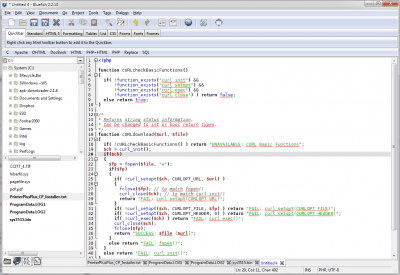 Screenshot of the application Bluefish Editor - #3