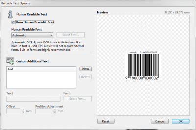 Screenshot of the application Barcode Producer - #1