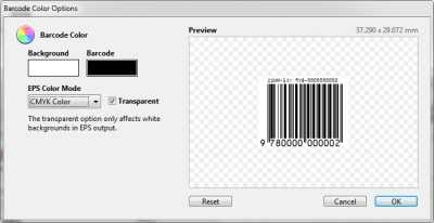Screenshot of the application Barcode Producer - #2