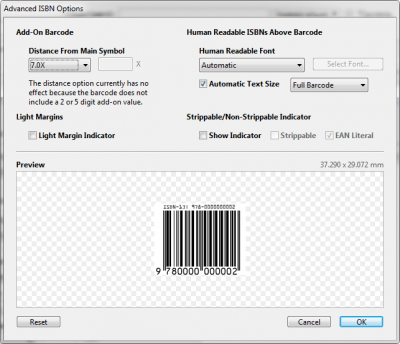 Screenshot of the application Barcode Producer - #3