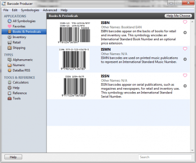 Screenshot of the application Barcode Producer - #4