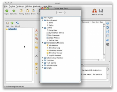 Screenshot of the application JaBack - #2