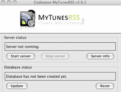 Screenshot of the application MyTunesRSS - #1