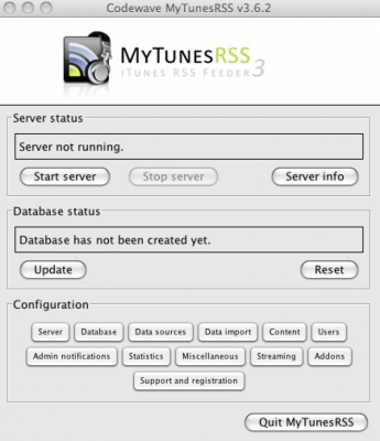 Screenshot of the application MyTunesRSS - #2