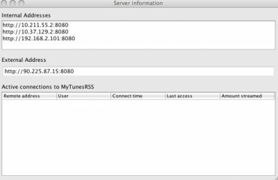Screenshot of the application MyTunesRSS - #3