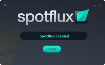 Screenshot of the application Spotflux - #2