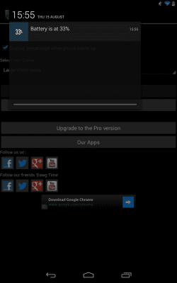 Screenshot of the application Battery Percentage - #7