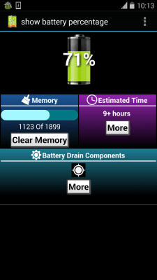 Screenshot of the application show battery percentage - #2