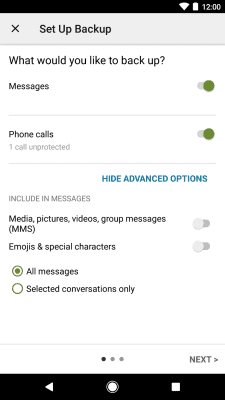 Screenshot of the application SyncTech SMS Backup & Restore - #4