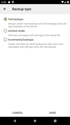 Screenshot of the application SyncTech SMS Backup & Restore - #8