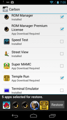Screenshot of the application Helium - App Sync and Backup - #4