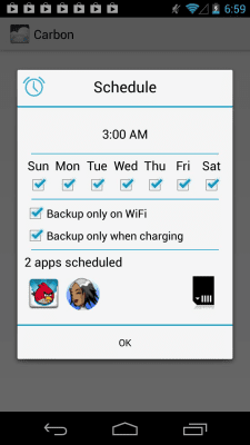 Screenshot of the application Helium - App Sync and Backup - #5