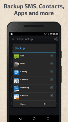 Screenshot of the application Easy Backup & Restore - #2