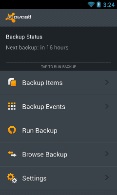 Screenshot of the application Avast Mobile Backup & Restore - #2