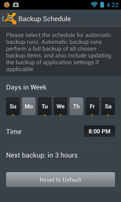 Screenshot of the application Avast Mobile Backup & Restore - #3