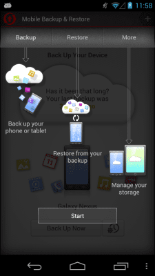 Screenshot of the application Mobile Backup & Restore - #2