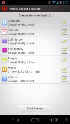 Screenshot of the application Mobile Backup & Restore - #5