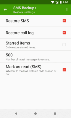 Screenshot of the application SMS Backup + - #3