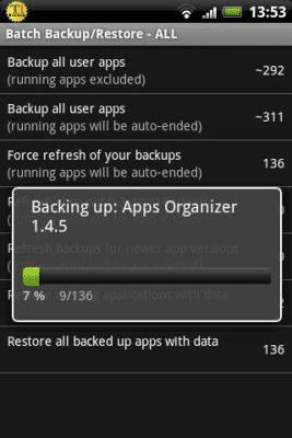 Screenshot of the application Titanium Backup (root) - #2
