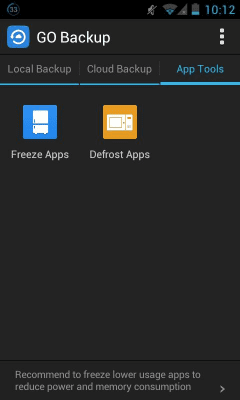Screenshot of the application GO Backup Pro - #6