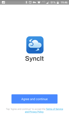 Screenshot of the application SYNCit - #1