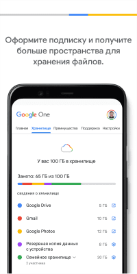Screenshot of the application Google One - #3