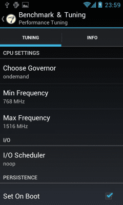 Screenshot of the application Benchmark & Tuning (Full) - #3