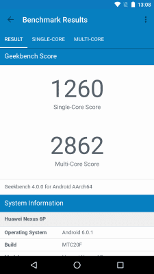Screenshot of the application Geekbench 4 - #3