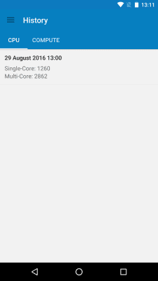 Screenshot of the application Geekbench 4 - #6