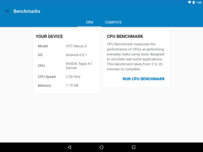 Screenshot of the application Geekbench 4 - #9