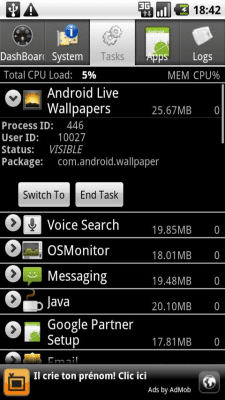 Screenshot of the application Android System Info - #2