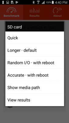 Screenshot of the application A1 SD Bench - #3