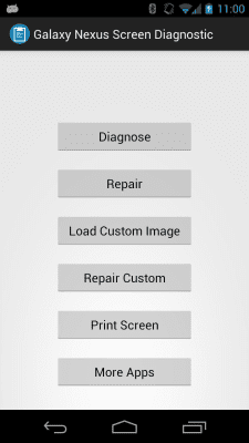 Screenshot of the application Screen Diagnostic - #1