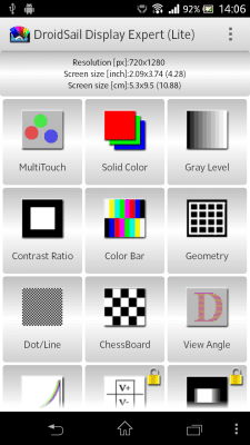 Screenshot of the application DroidSail Display Expert(Lite) - #1