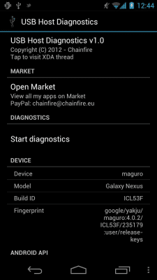 Screenshot of the application USB Host Diagnostics - #1