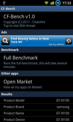 Screenshot of the application CF-Bench - #1