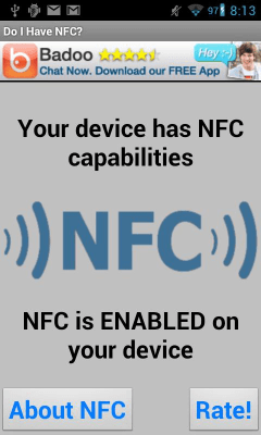 Screenshot of the application Do I Have NFC - #1